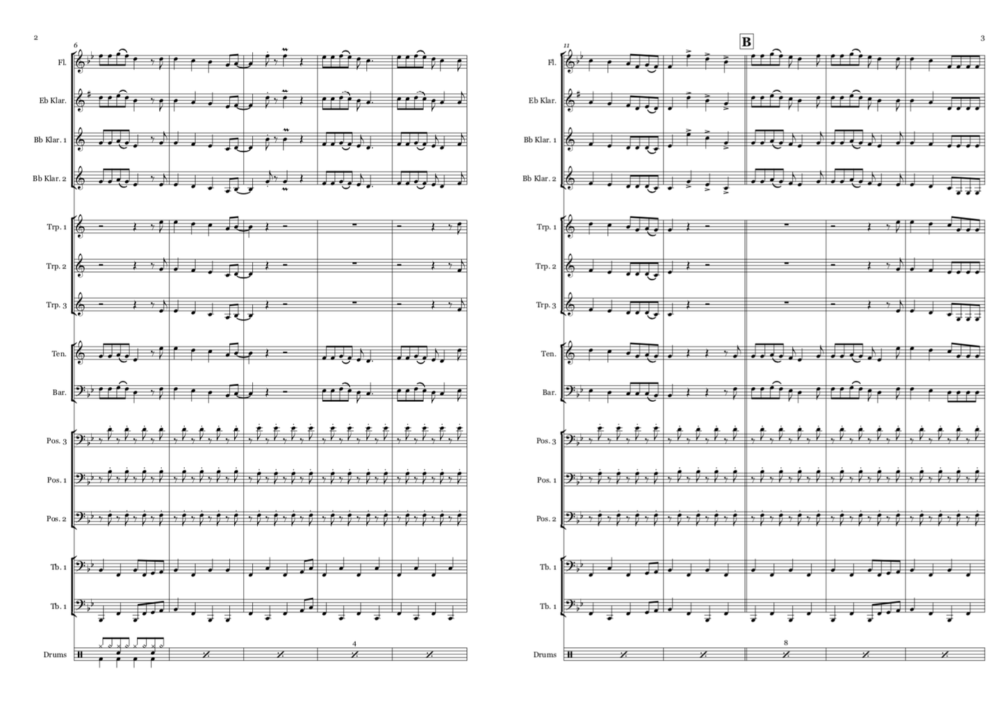 Blasmusik Arrangement "Meine Tuba macht Krach"