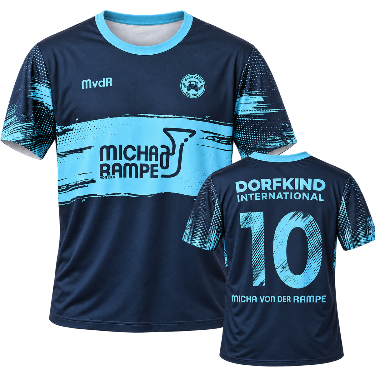 MvdR Trikot Dorfkind International – Vorderseite und Rückseite